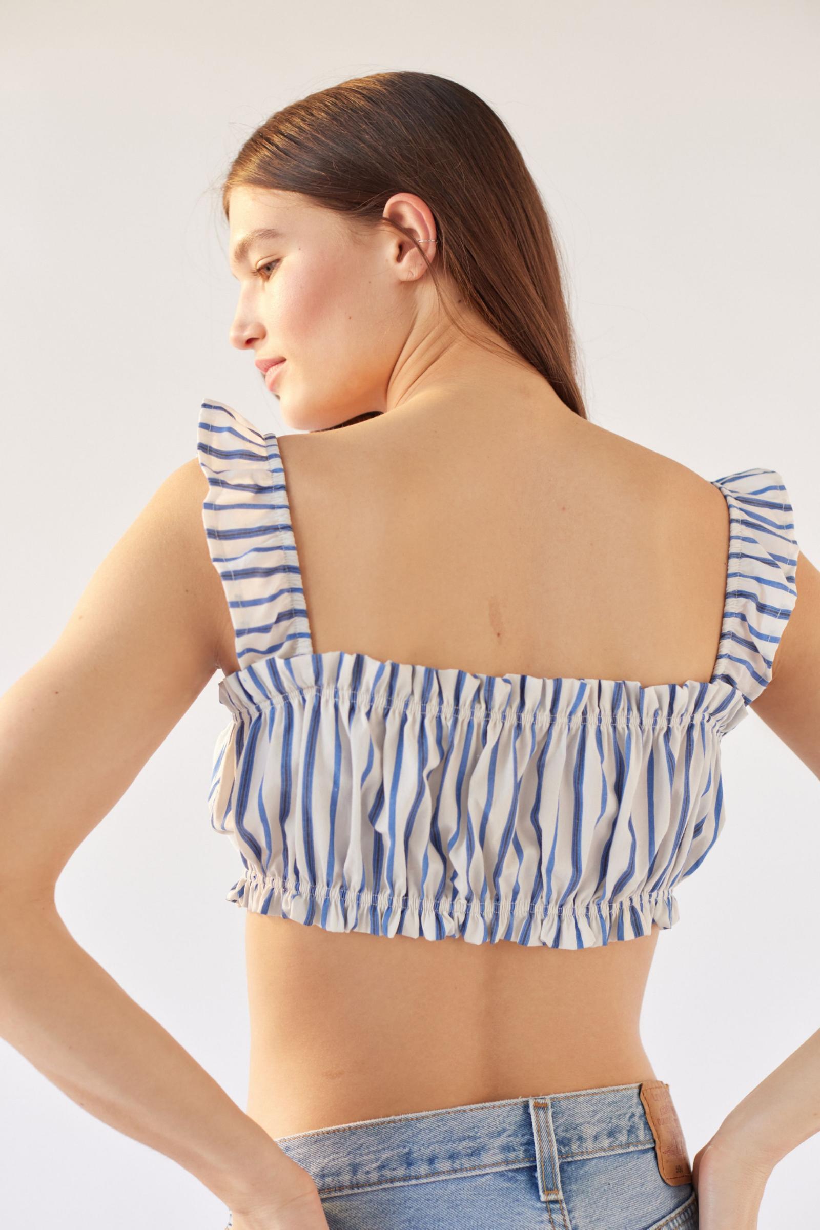 urban outfitters striped crop top