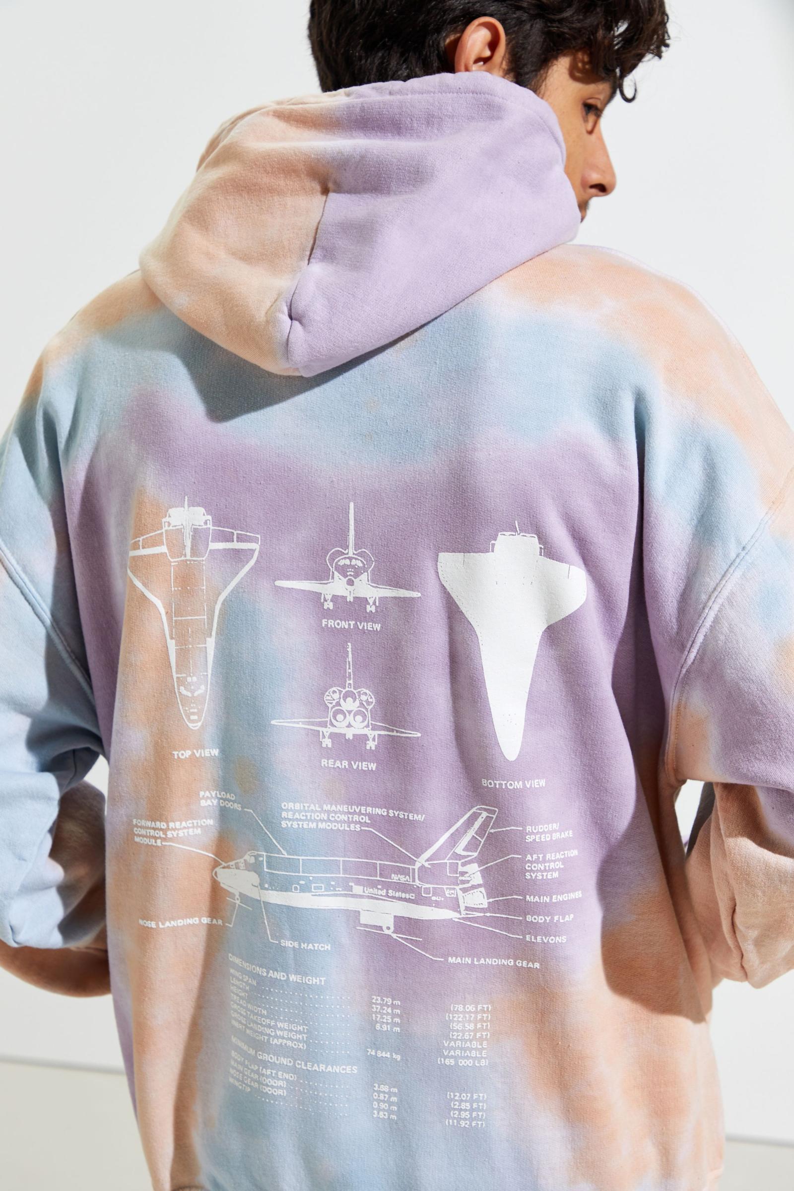 NASA TieDye Hoodie Sweatshirt Urban Outfitters Singapore