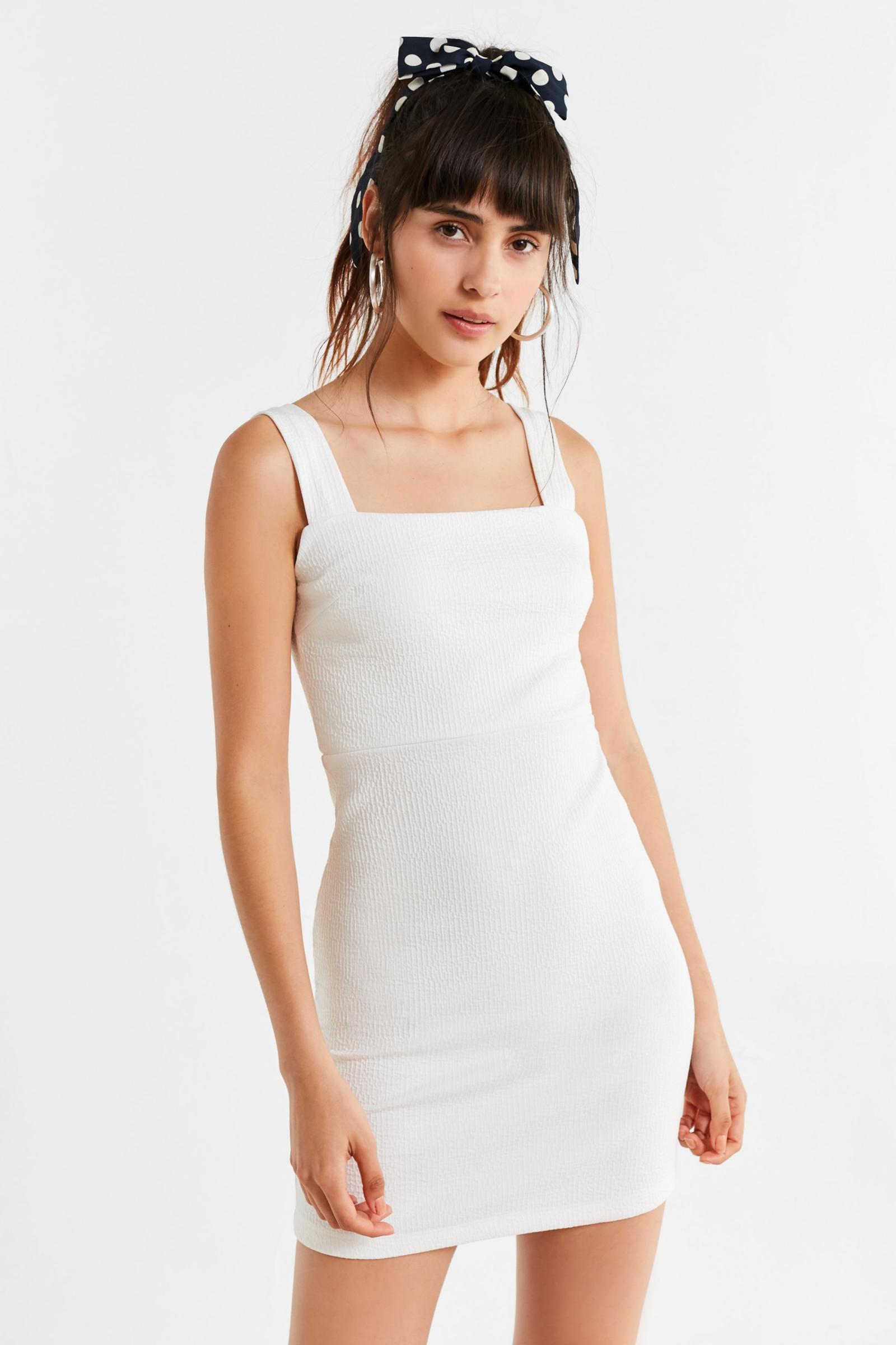 urban outfitters bodycon white dress