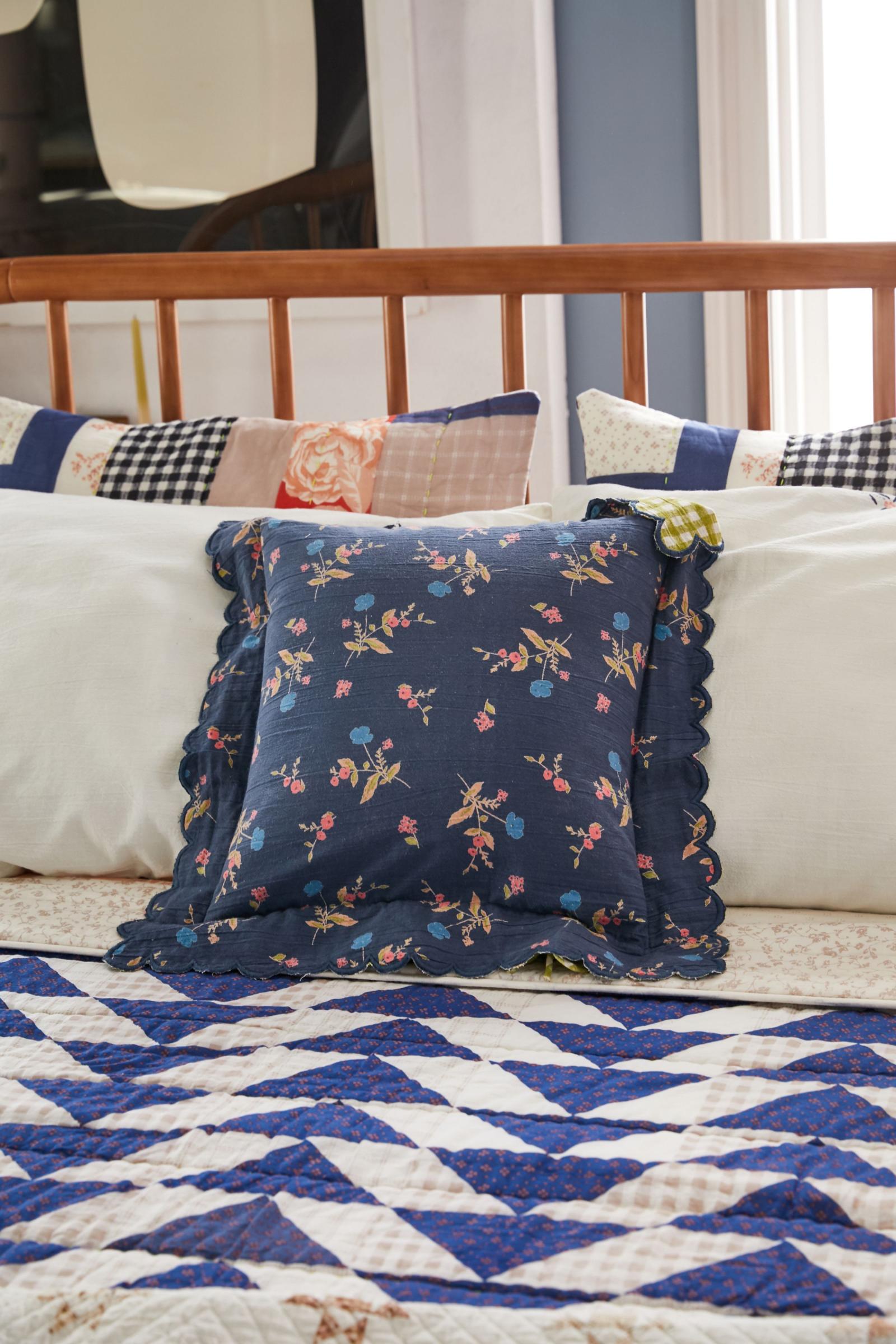 Mel Floral ScallopEdge Throw Pillow Urban Outfitters Australia