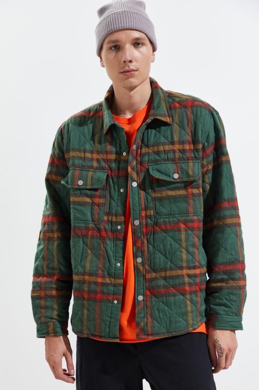 UO Plaid Quilted Shirt Jacket Urban Outfitters Australia