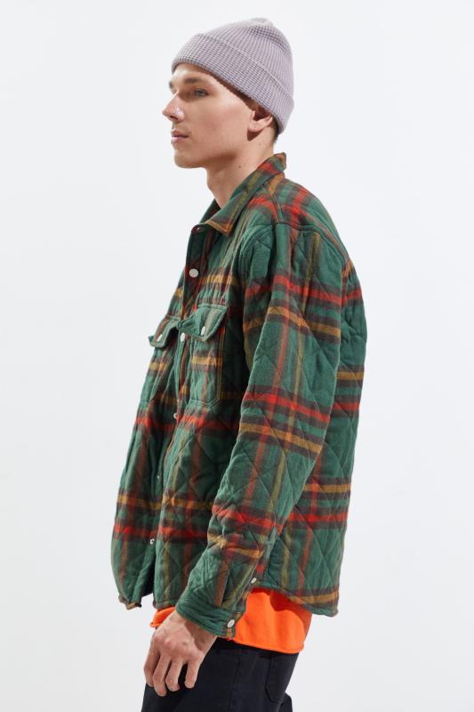 UO Plaid Quilted Shirt Jacket Urban Outfitters Australia
