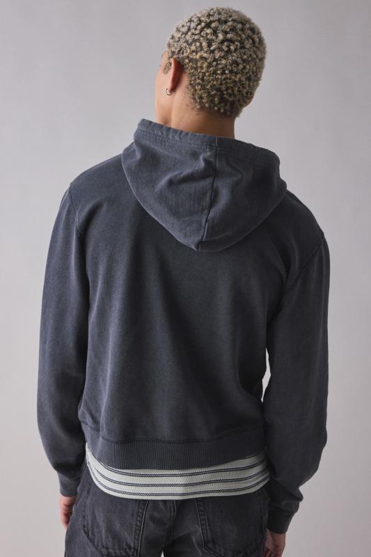 パーカー・フーディ [URBANAGE] Fire Plug Walk Hoodie _ 2 COLOR Dropped Shoulder 2-Fer Dystopian Hoodie - Graphite